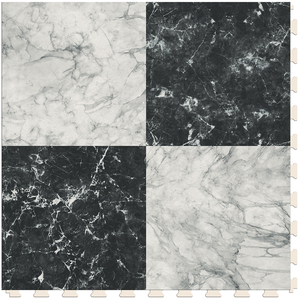 Black & White Marble Luxury Vinyl Tile