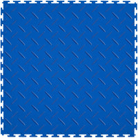 Blue Diamond Plate Vinyl Tile